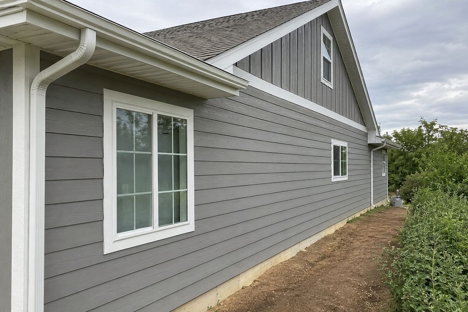 Fiber cement siding installed on a home by Roofing Rehab